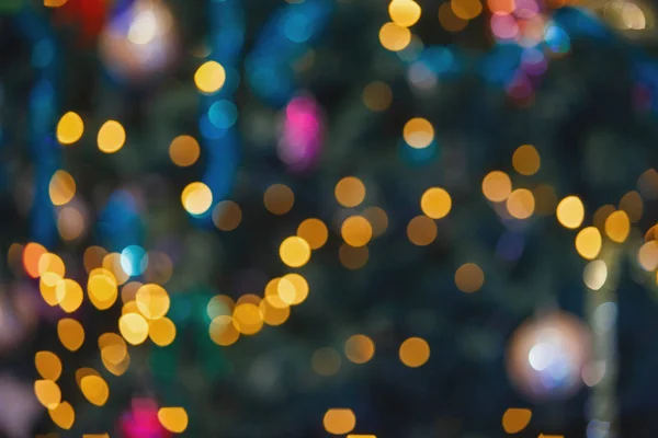 Kerstboom verlichting achtergrond — Stockfoto