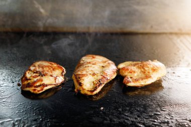 Fırında kızartılmış tavuklu sandviç..