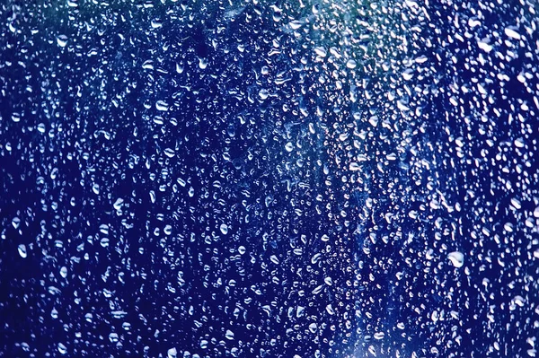 Fundo Azul Abstrato Desenho Gotas Água Copo Desktop Papel Parede — Fotografia de Stock
