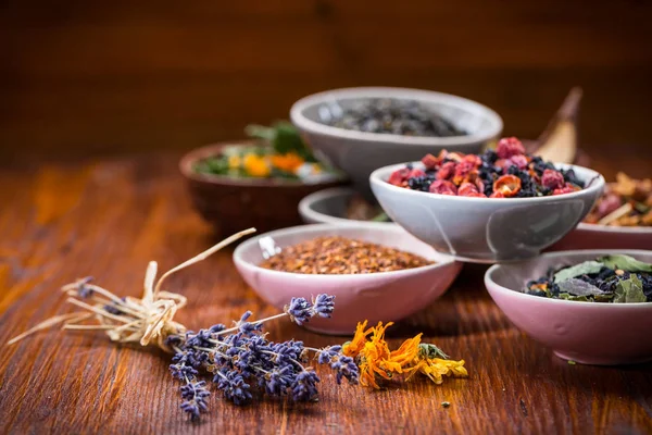 Assortment of herbal and fruit tea — Stock Photo, Image