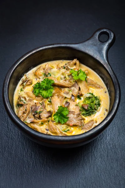 Zuppa di funghi ostrica con verdure — Foto Stock