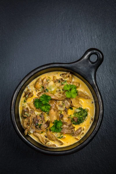 Zuppa di funghi ostrica con verdure — Foto Stock