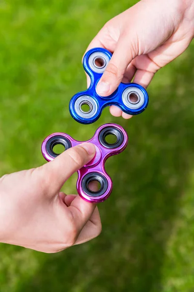 Brinquedos populares fidget spinners — Fotografia de Stock