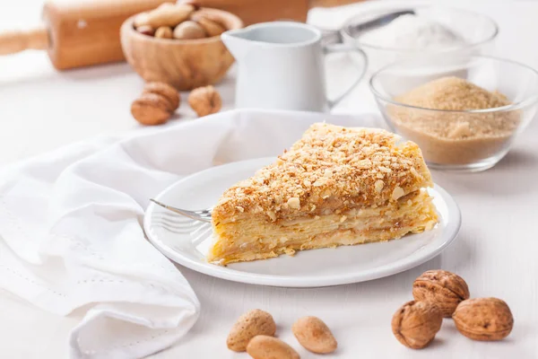 Delicioso pastel de nueces — Foto de Stock