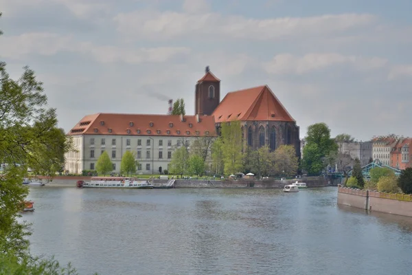 Wroclaw ciudad vista a la calle —  Fotos de Stock