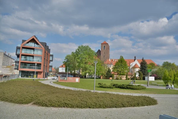 Wroclaw ciudad vista a la calle —  Fotos de Stock