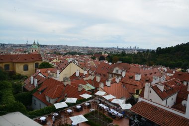 Prag şehir cadde görünümü