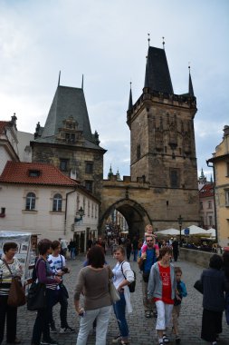 Prag şehir cadde görünümü