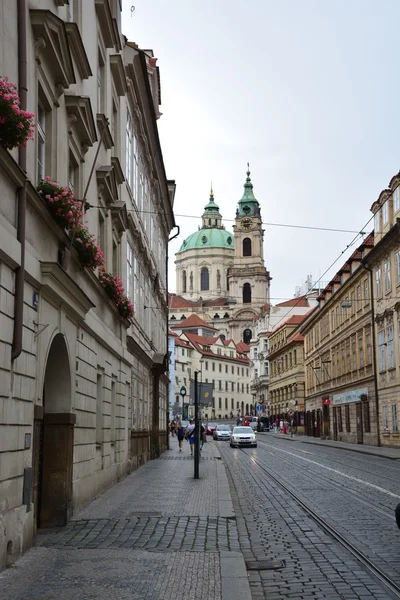 Prague city street view — Stock Photo, Image