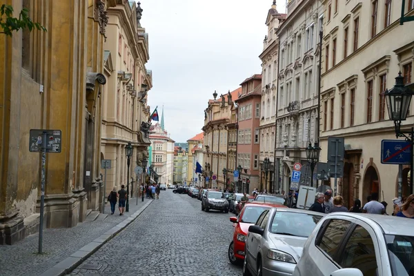 Prága város utcára néző — Stock Fotó