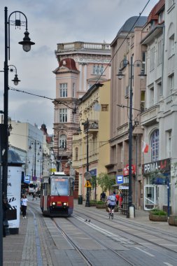 Bydgoszcz şehir cadde görünümü