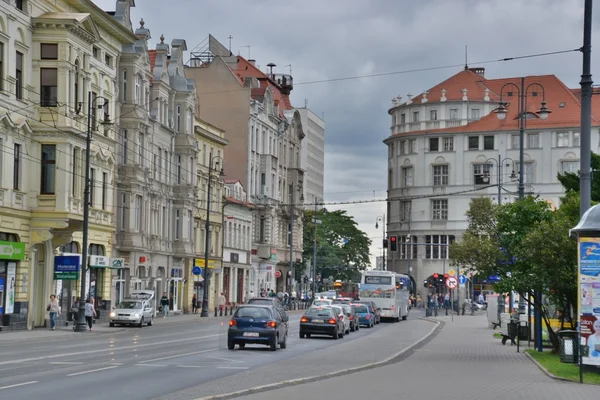 Bydgoszcz ville vue sur la rue — Photo