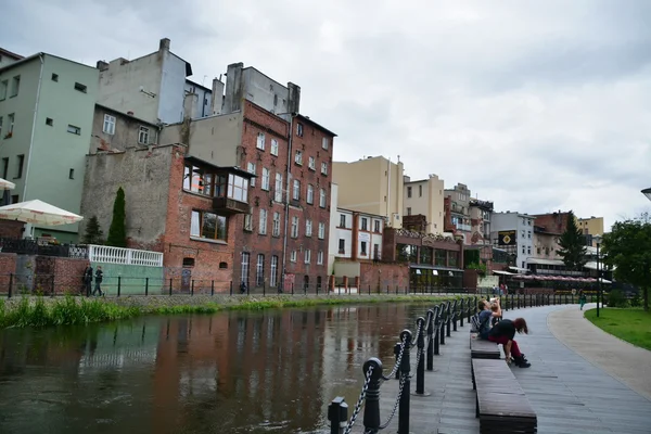 Bydgoszcz vista de rua da cidade — Fotografia de Stock