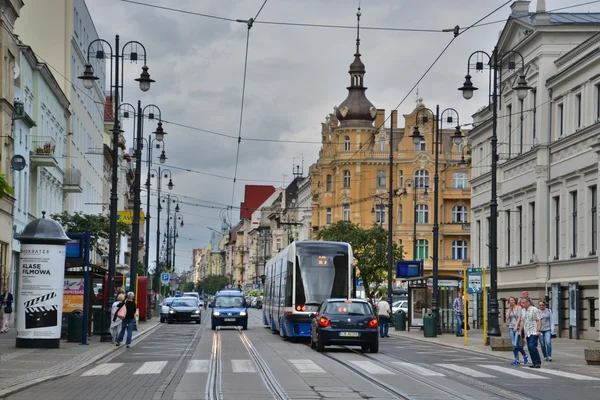 Bydgoszcz city uliční pohled — Stock fotografie