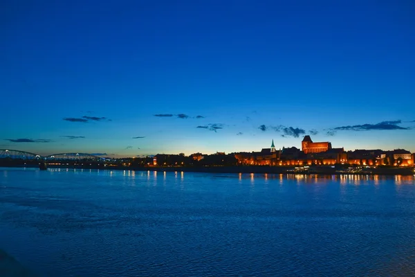 Torun city night view — Stock Photo, Image