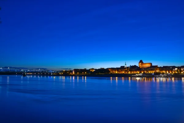 Torun city night view — Stock Photo, Image