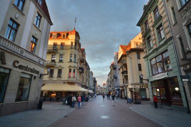 Torun şehir cadde görünümü