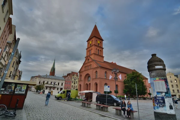 Torun Stadt Straßenansicht — Stockfoto