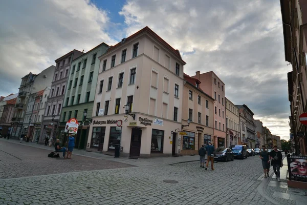 Torun Stadt Straßenansicht — Stockfoto