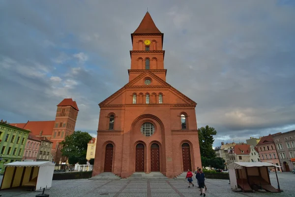 Торунь перегляду вулиць міста — стокове фото