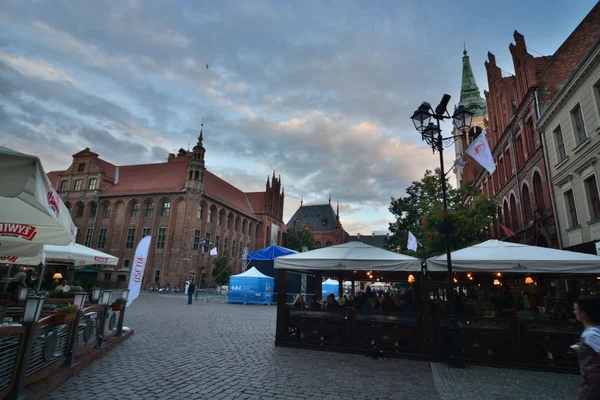 Torun ciudad vista a la calle — Foto de Stock