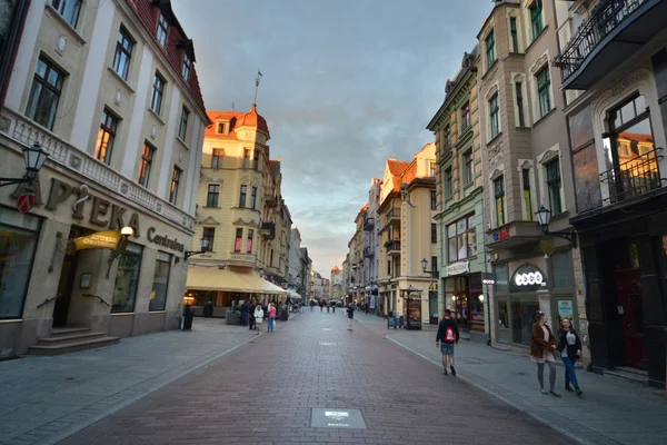 Toruń-miasto, ulicę — Zdjęcie stockowe