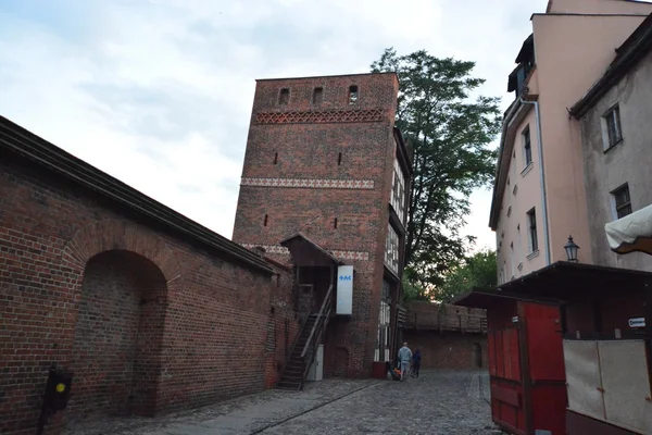 Torun cidade rua vista — Fotografia de Stock