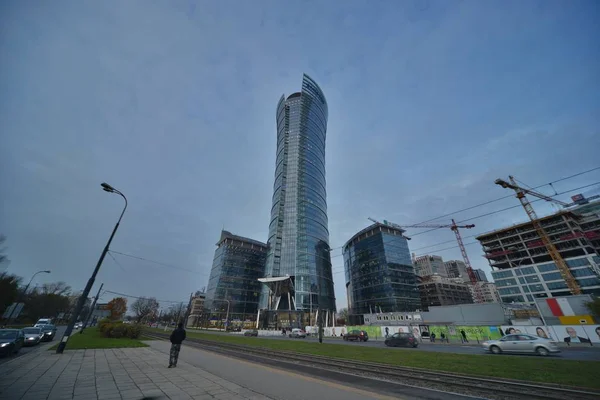 Varsó Spire építéshez — Stock Fotó