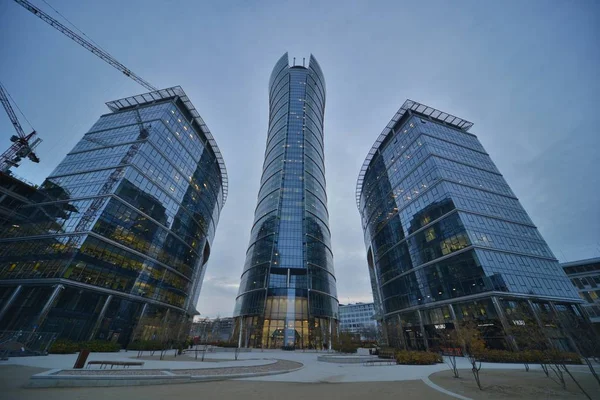 Varsóvia Vista do edifício da torre — Fotografia de Stock