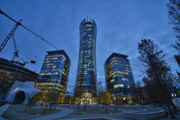 Varsavia Spire vista edificio — Foto Stock