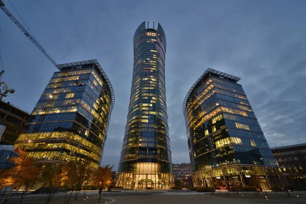 Видом на Варшаву Шпиль будівлі — стокове фото