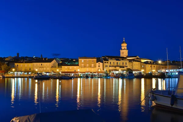 Krk city night view — Stock Photo, Image