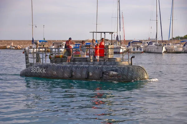 A red submarine view — Stock Photo, Image