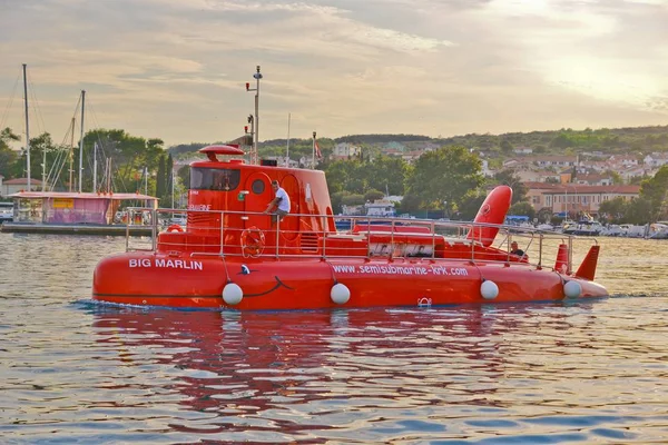 A red submarine view — Stock Photo, Image