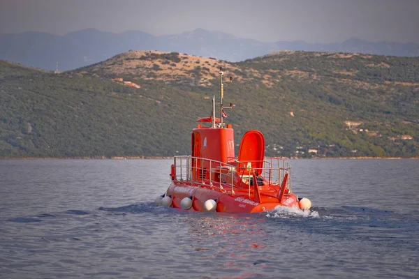 A red submarine view — Stock Photo, Image