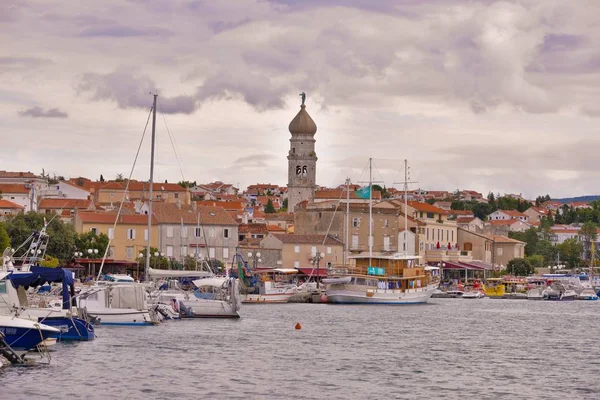 Krk cidade vista marina — Fotografia de Stock