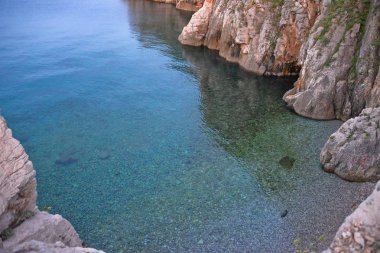 Hırvat gizli plaj manzarası