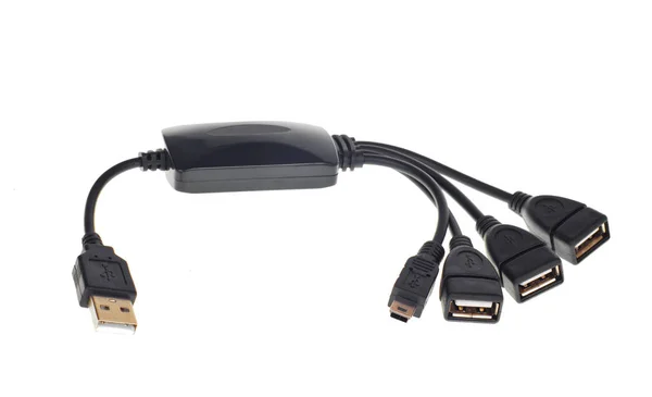 Bağlı usb hub, izole beyaz 