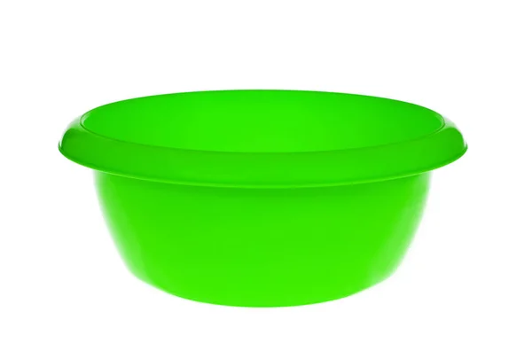 Empty plastic bowl on white background. — Stock Photo, Image