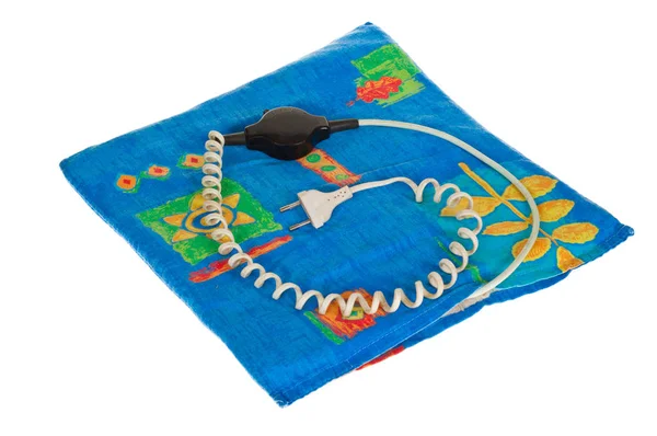 Elektrikli Isıtma yastığını beyaz arka plan üzerinde.