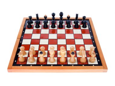 beyaz zemin üzerinde satranç.