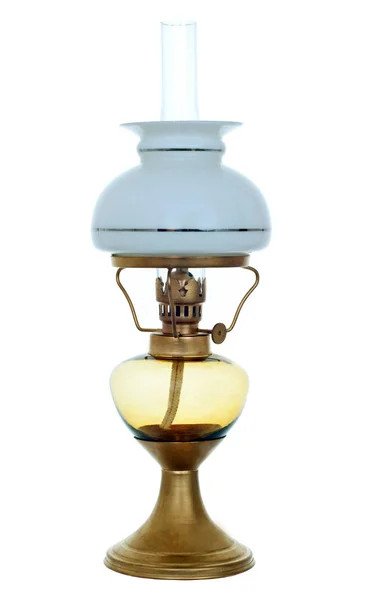 Kerosene lamp  on a white background. — Stock Photo, Image