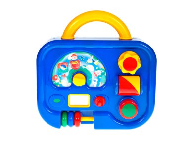 Beyaz arka plan üzerinde izole oyuncaklar.