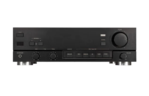 Beyaz izole siyah ses amplifikatör.