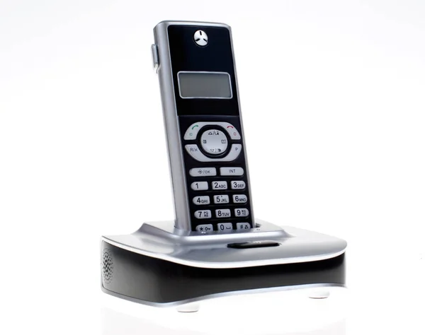 Casa telefono cordless isolato su sfondo bianco . — Foto Stock