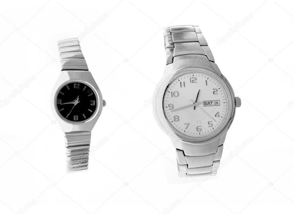 wrist watches    isolated on white background.
