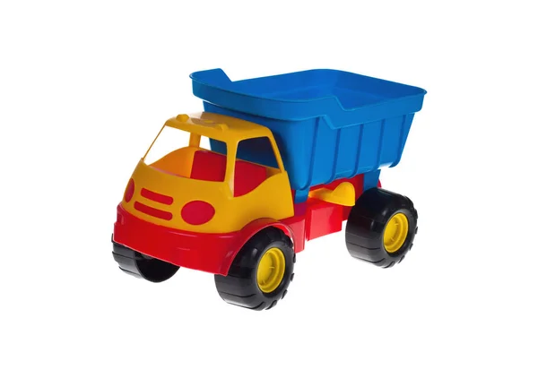 Camión de juguete aislado en blanco . Imagen De Stock