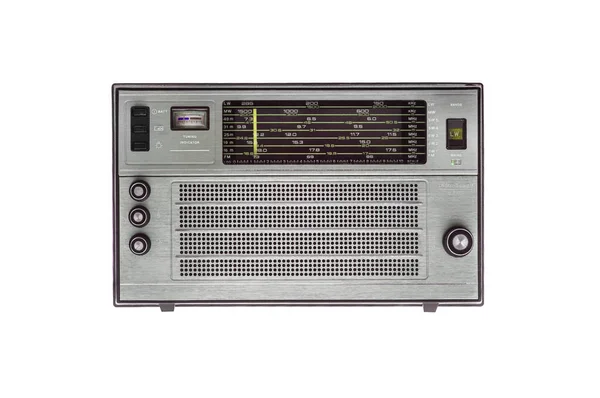 Old Fashioned Radio Isolated White — Stock Photo, Image