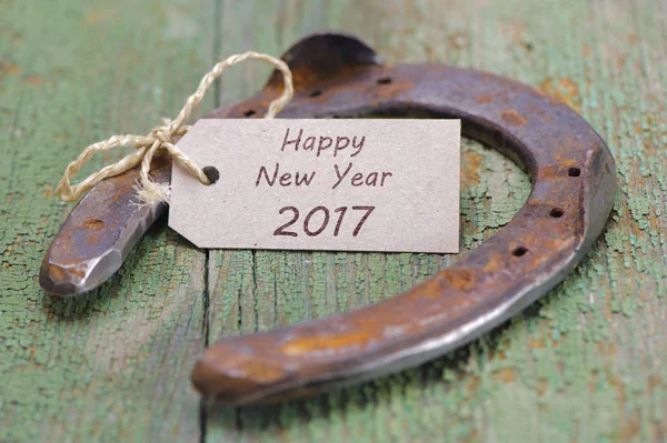 Podkowy jako talizman na nowy rok 2017 — Zdjęcie stockowe