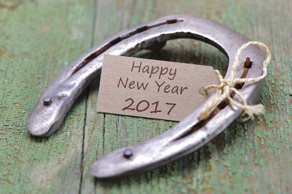 Sapato de cavalo como talismã para novos anos 2017 — Fotografia de Stock